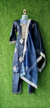 Navi Blue Dupatta Set